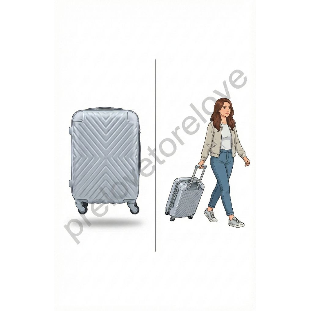 (prelove/second/bekas) Koper 20 Inch Warna Silver