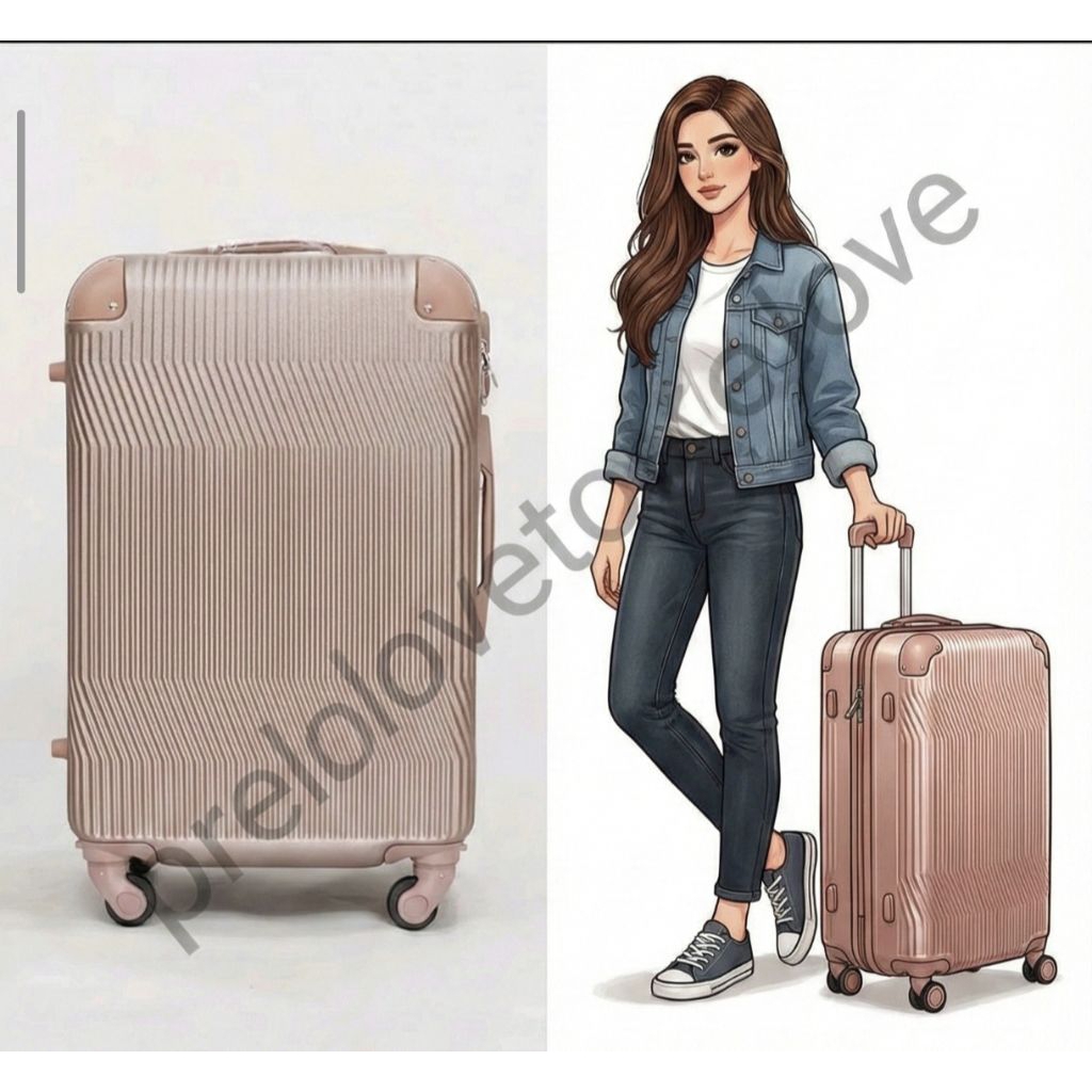 (prelove/second/bekas) Koper 22 Inch Warna Rose Gold