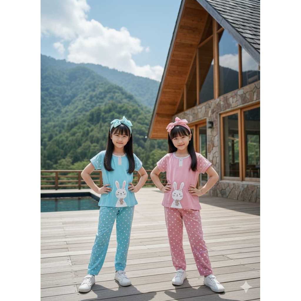 Setelan CP Anak | Setelan celana panjang tangan pendek anak LORITA