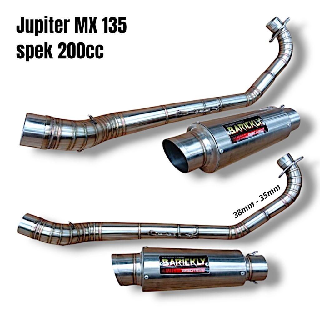 Knalpot Jupiter MX 135 OLD / NEW Bore Up 200cc Drag Balap Tune Up Knalpot Racing 155cc 180cc 200cc 2