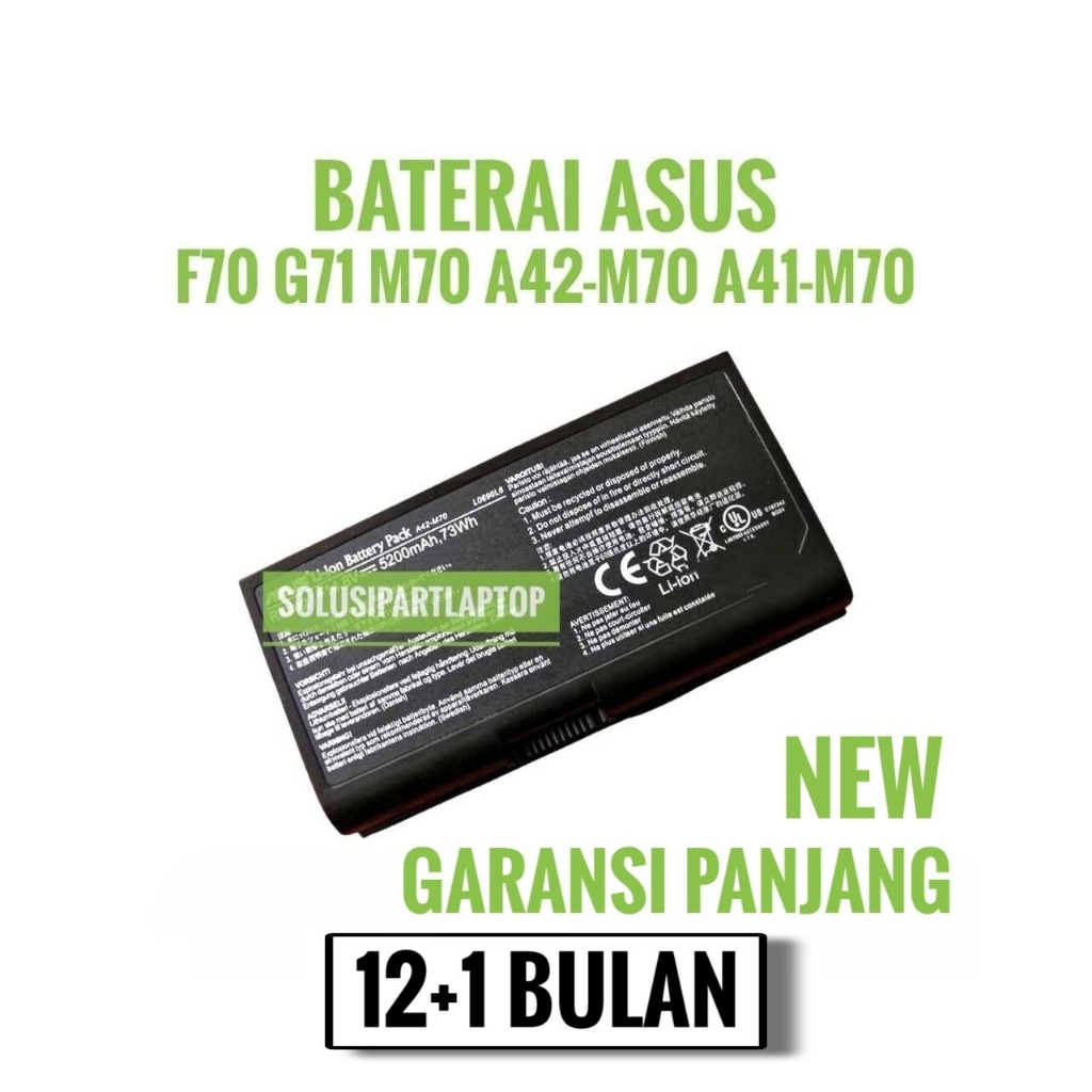 BATERAI ASUS F70 G71 M70 A42-M70 A41-M70