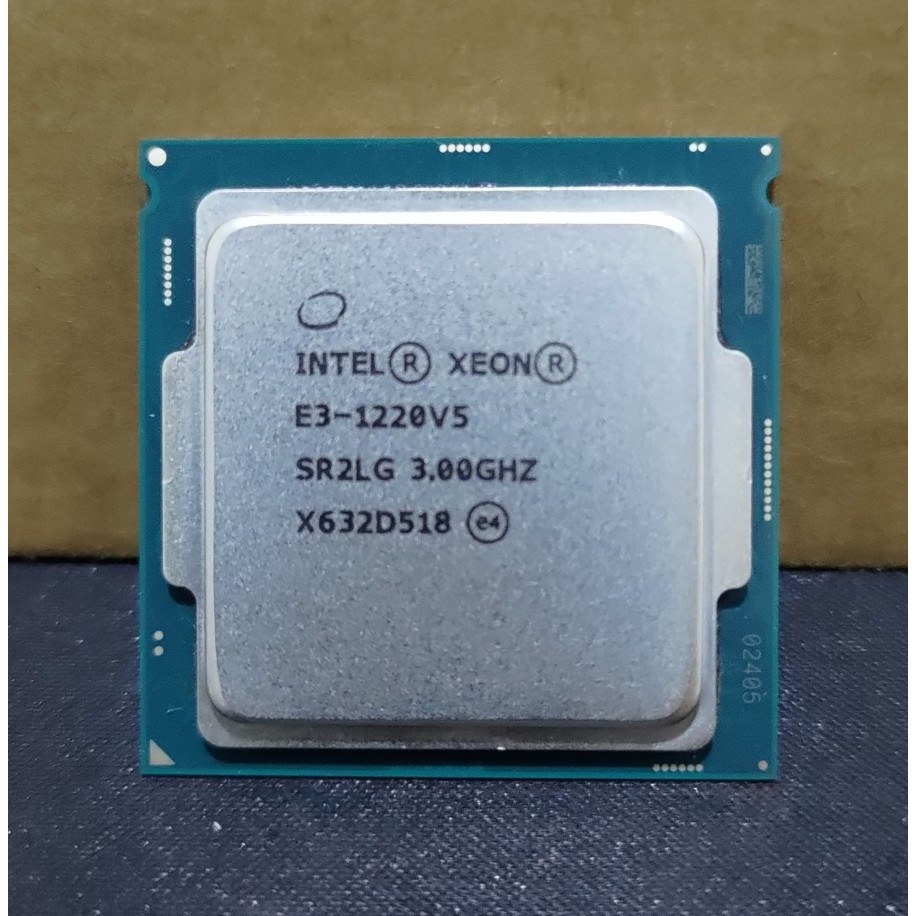 Intel Xeon E3-1220 v5 Quad Core 3.0GHz 9MB Cache Skylake 80W TDP Socket LGA 1151 Processor Normal Ta