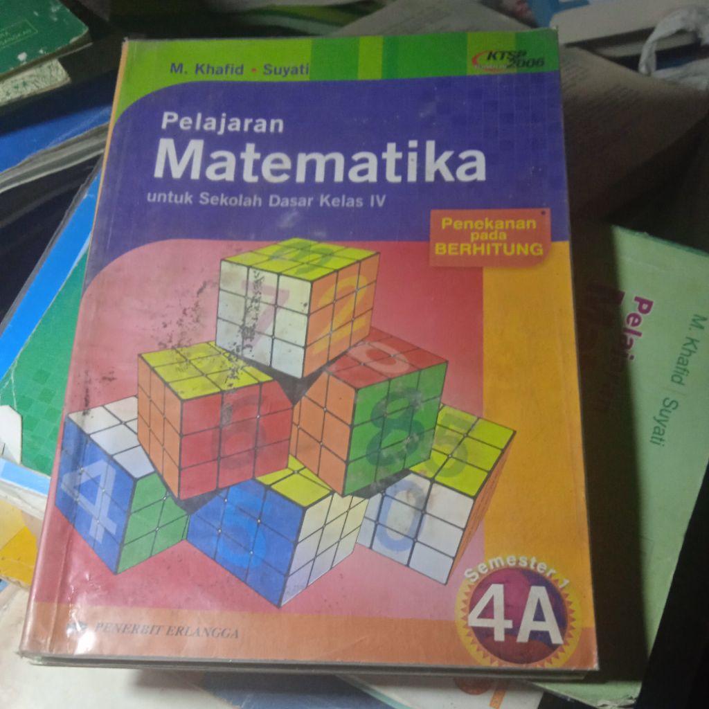 buku  Pelajaran Matematika 4A, untuk SD kelas lV semester 1, penekanan pada berhitung, buku original