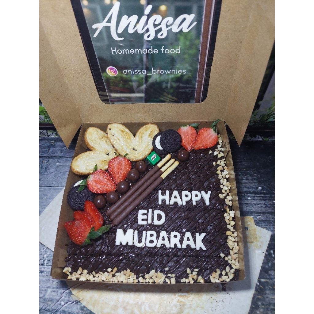 Brownies Custom kata 20x20 | Brownies Birthday | Brownies Ultah | Brownies Ulang Tahun |Kue ulang Ta