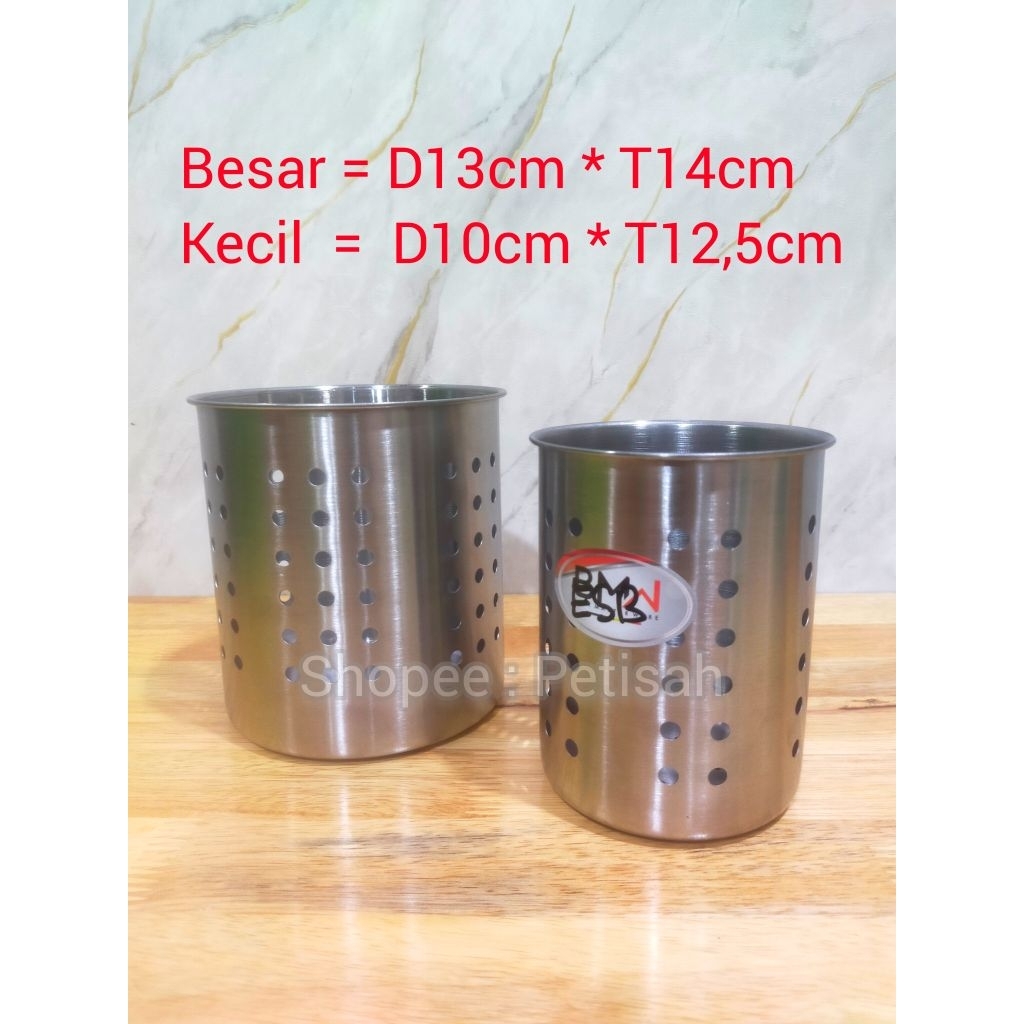 Tempat Sendok Garpu Pisau Gunting Sumpit Stainless Steel / Cutlery Holder Stainless Steel / Wadah Al
