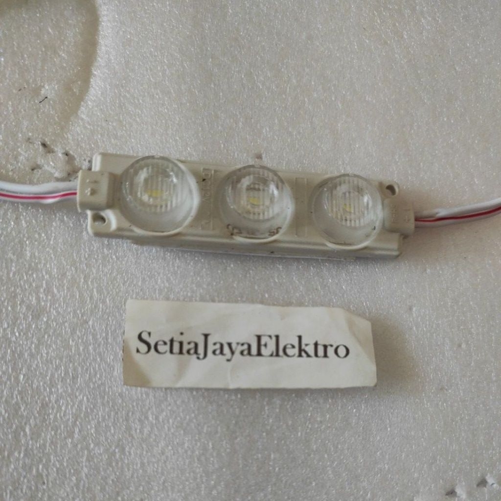 PUTIH lampu LED 3 mata jumbo 3 watt 12 volt per biji