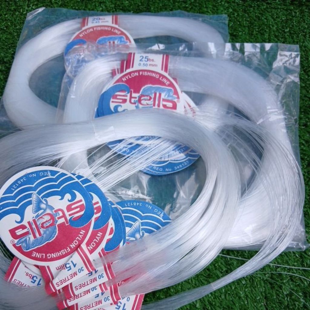 Senar pancing Stella putih nylon 300 meter connecting