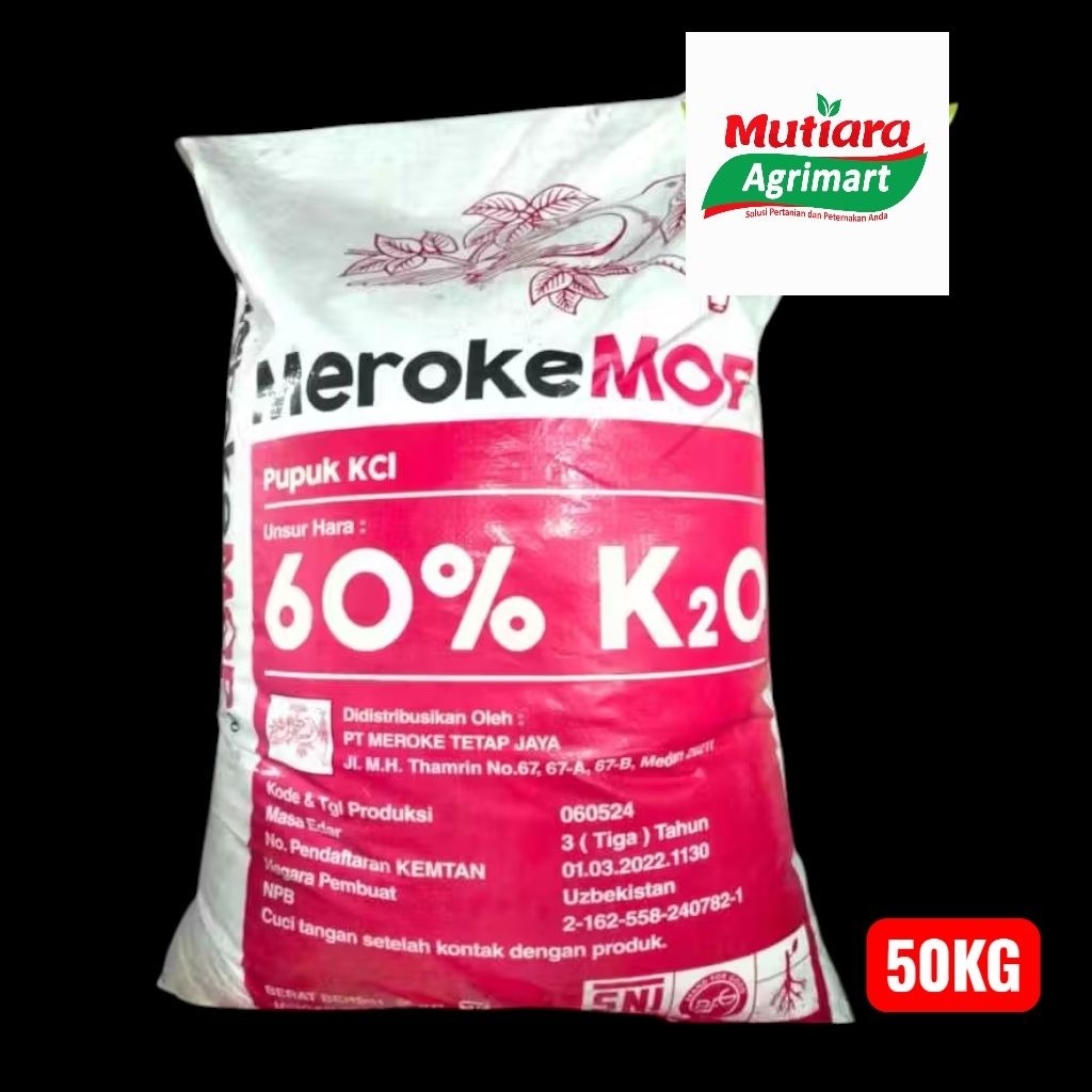 PUPUK KCL MOP MEROKE KARUNGAN @50KG // MURIATE OF POSTASH //