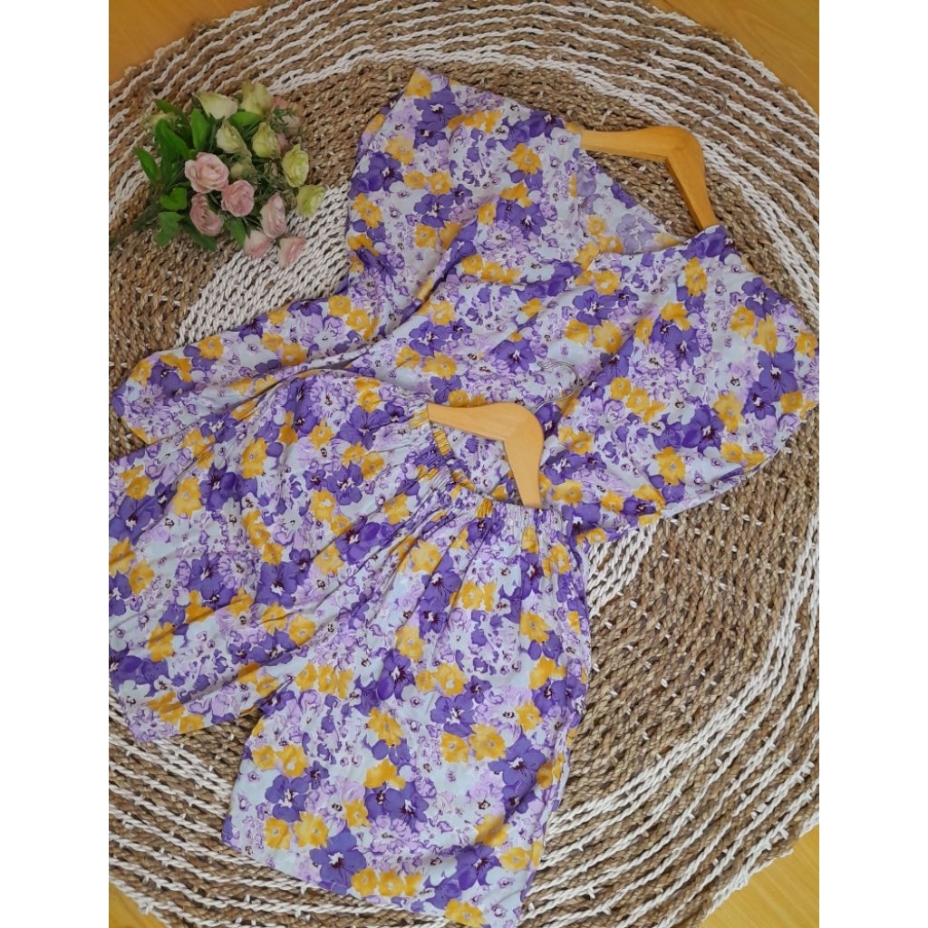 Zoya One Set Pendek piyama wanita Rayon rotary