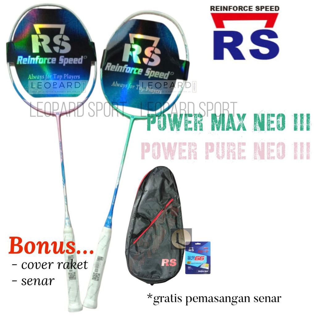Raket Badminton RS Power Max /Power Pure Neo III / Raket RS