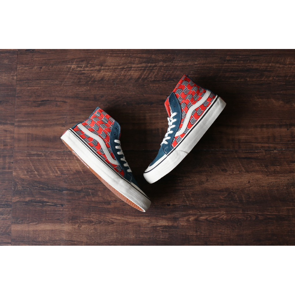 Sepatu Sneakers Sk8-hi 138 Decon Atlantic Deep Antique Mod Checkerboard