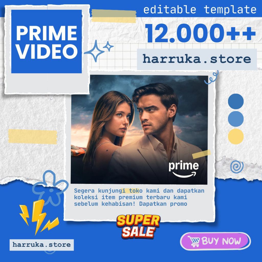 PRIME VIDEO PRVT TEMPLATE PREMIUM BERGARANSI