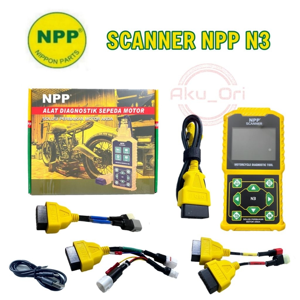 ALAT SCANNER SCENER NPP N3 DIAGNOSTIC TOOL OBD2 ECU ECM INJECTION INJEKSI KABEL DIAGNOSTIK SEPEDA MO