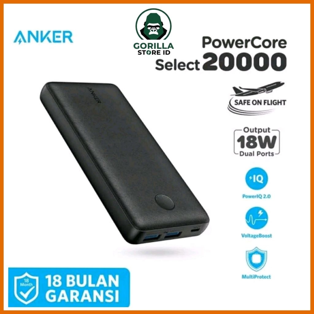 Powerbank Anker Powercore Select 20000mAh Black - A1363