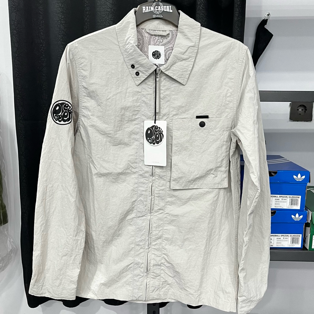 Pretty Green Heaton Overshirt Light Grey