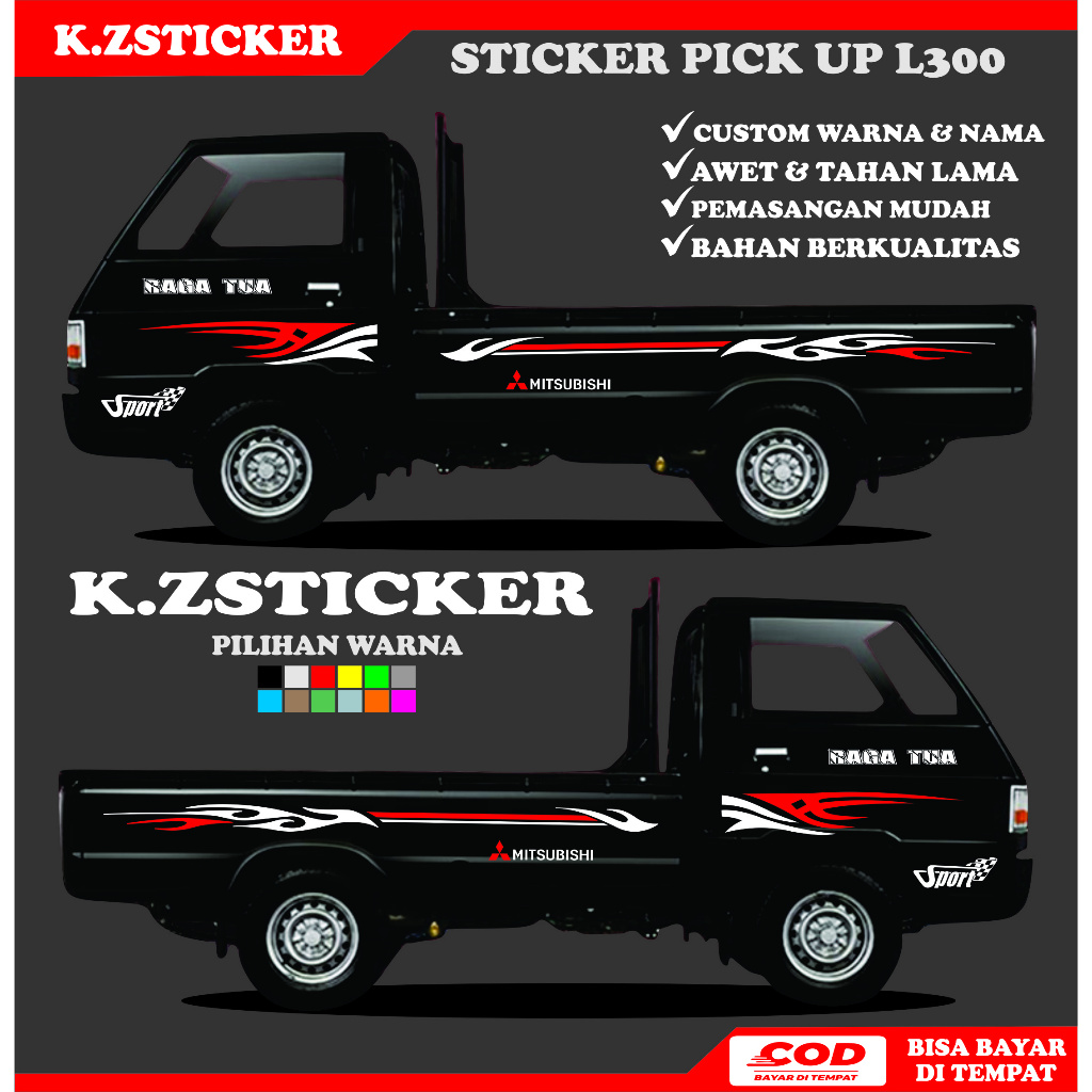 Kz. cutting stiker body l300 raga tua model terbaru bisa reques sesuai keinginan