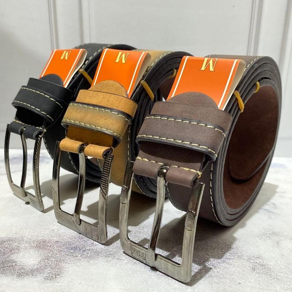 Ikat Pinggang pria Gesper Jarum Sabuk Jarum Pria - Ikat Pinggang Kulit imitasi Premium Cowok fashion