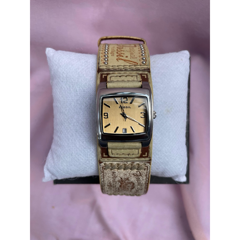 Jam Tangan Wanita Fossil Gaban Prangko Preloved