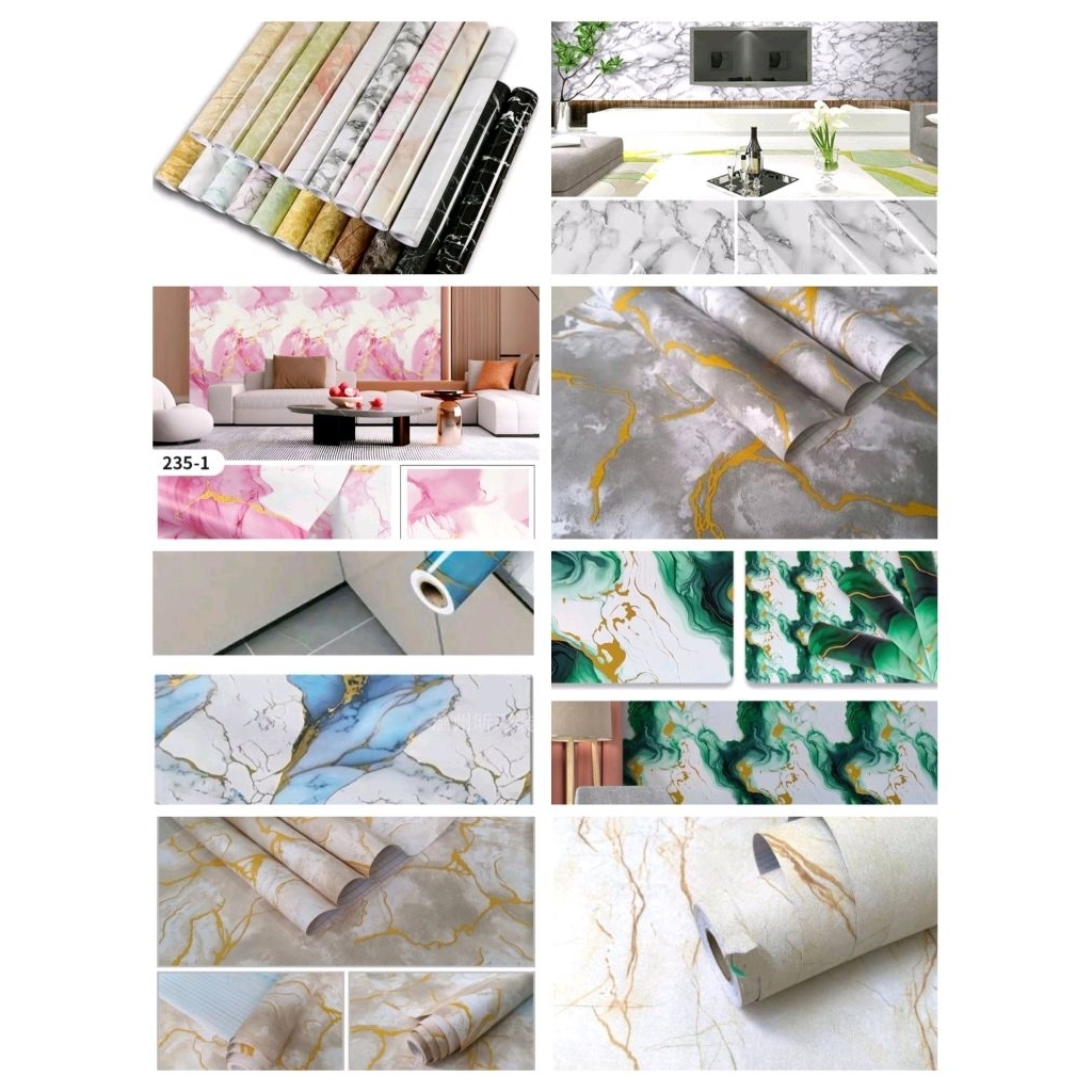 wallpaper stiker dinding motif mamer mewah