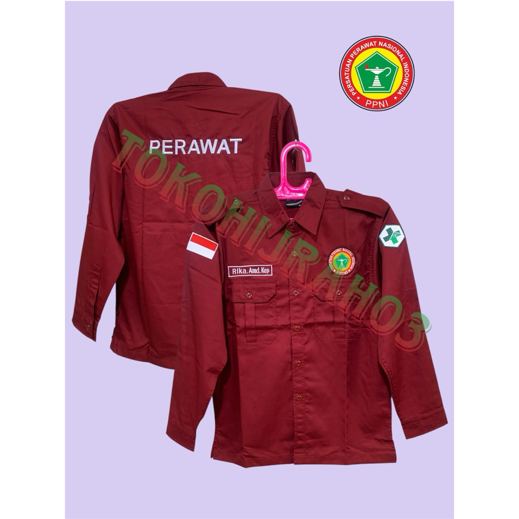 UKURAN BIG SIZE - SERAGAM PERAWAT TERBARU BIG SIZE KEMEJA PERAWAT TERBARU SERAGAM PERAWAT FULL BORDI