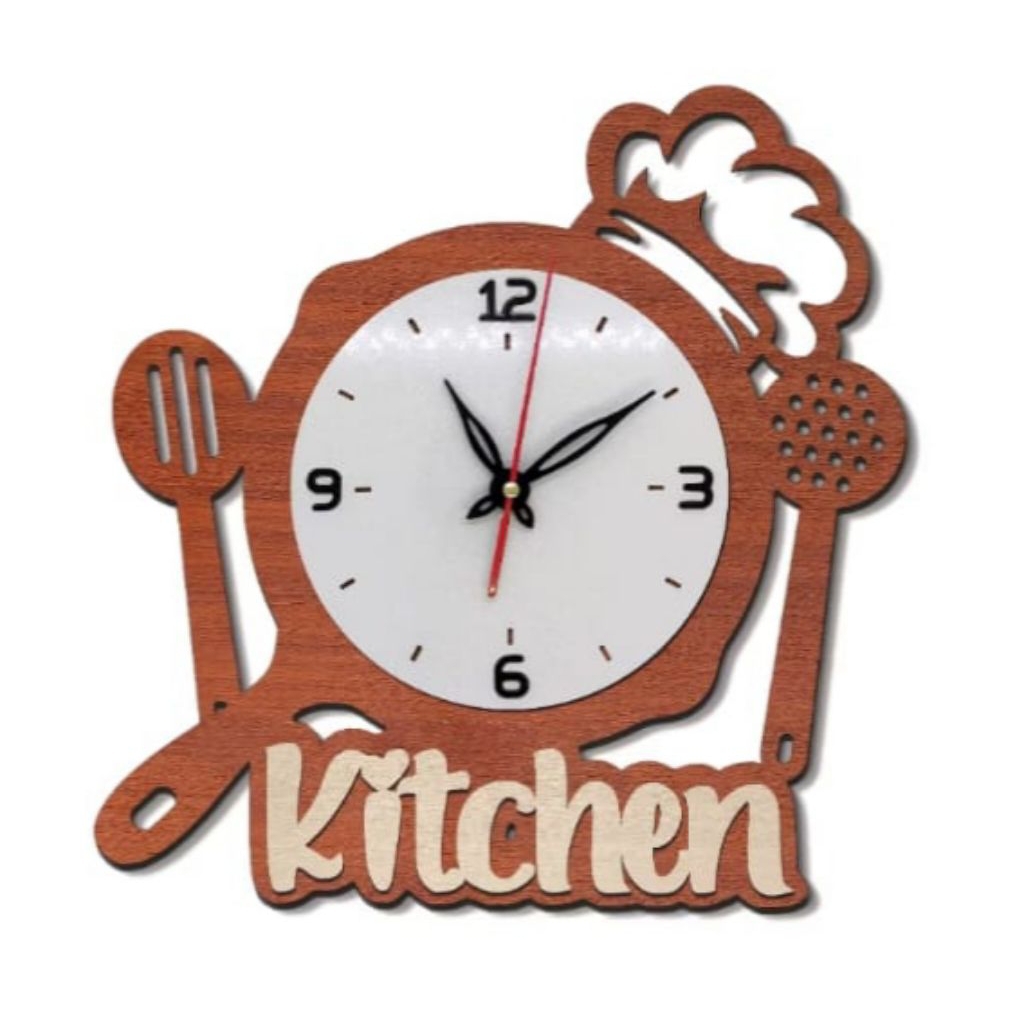 Jam Hiasan Dinding Unik Dapur "KITCHEN'