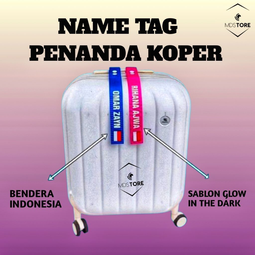 Tag Penanda Koper Tas Sablon Custom Nama Untuk Haji Umrah Dan Traveling Baggage Tag Luggage Tag