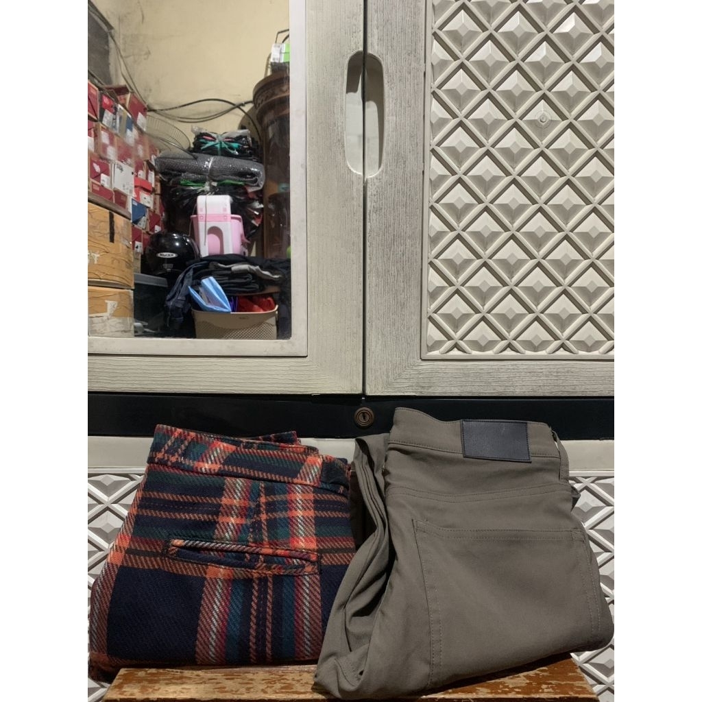 ORIGINAL TROUSERS COTTON COMFORT TOPMAN SLIM BOUNDARY SUPPLY CELANA PANJANG TARTAN SKINNY FIT