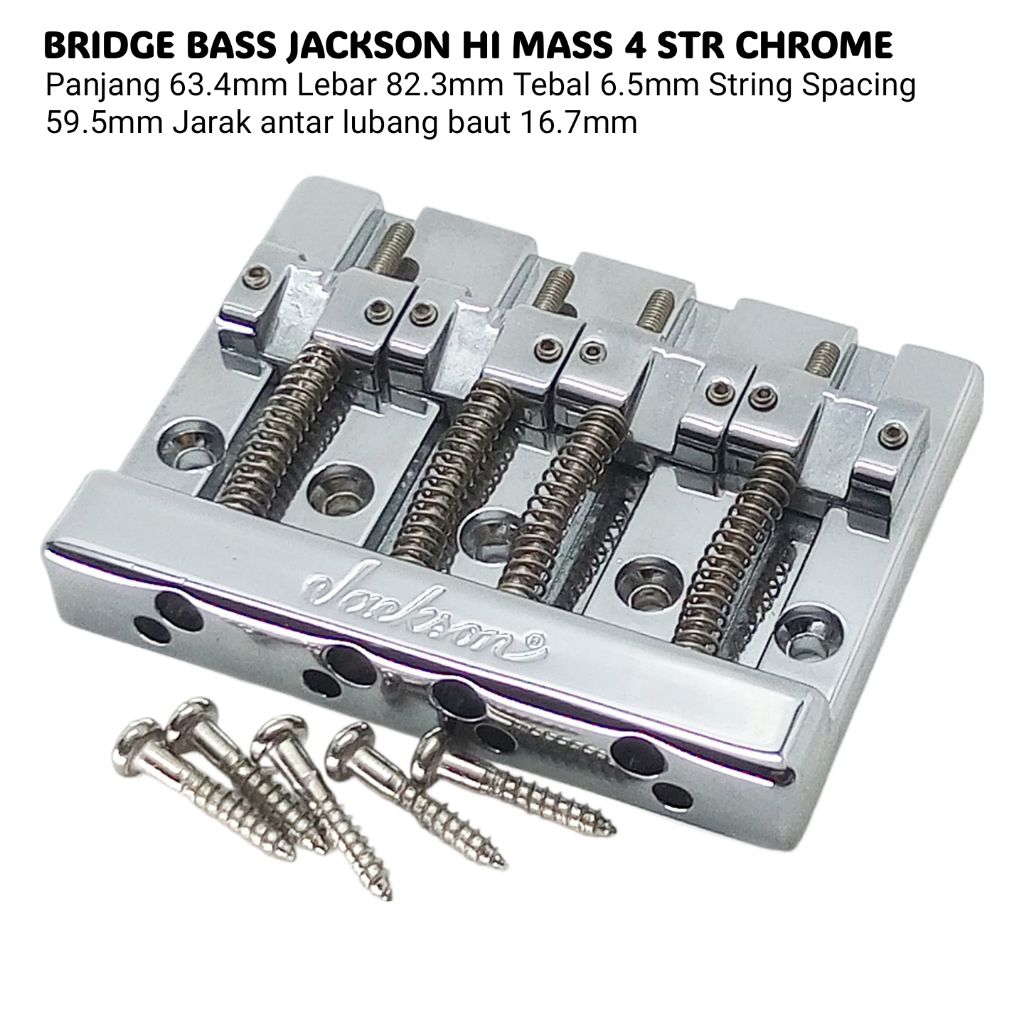 Bridge Bass Jackson Hi Mass 4 str Chrome