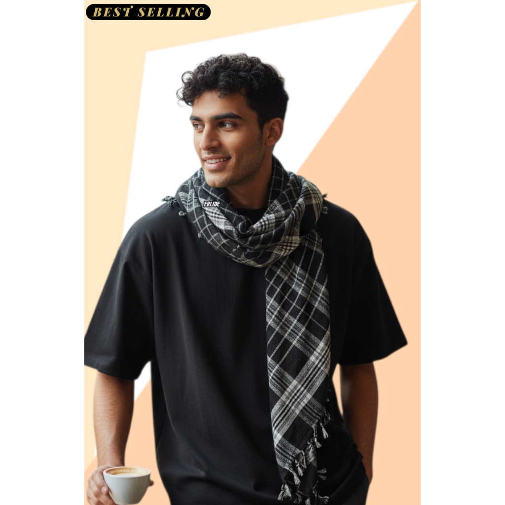 Sorban Pria Arab Multifungsi 115x115 cm | Sorban, Syal, Sajadah | Bahan Poliester Cotton Adem