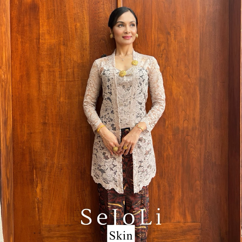 Kebaya Bali Sejoli Premium | Kebaya Panjang | Kebaya Brokat | Kebaya Kutubaru | Brokat Semi Prancis 
