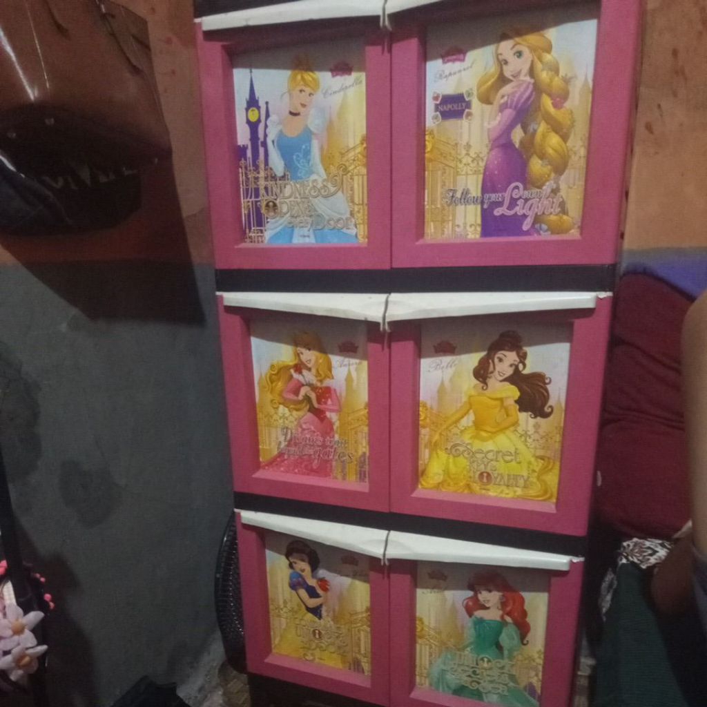 LEMARI PLASTIK 3 SUSUN JUMBO KARAKTER DISNEY