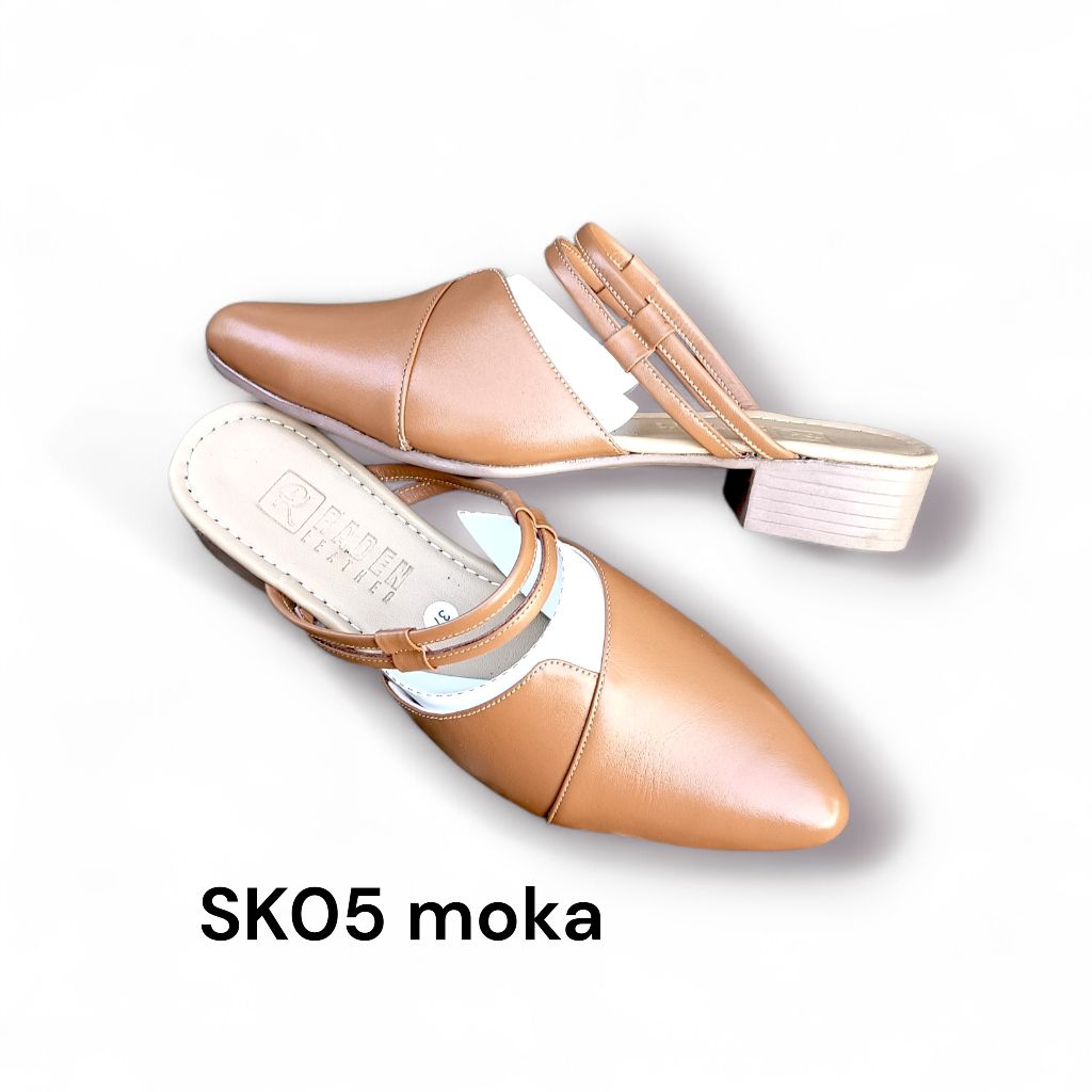 Raden Selop Kulit Wanita hak 3cm untuk kondangan, pesta, wisuda SK05