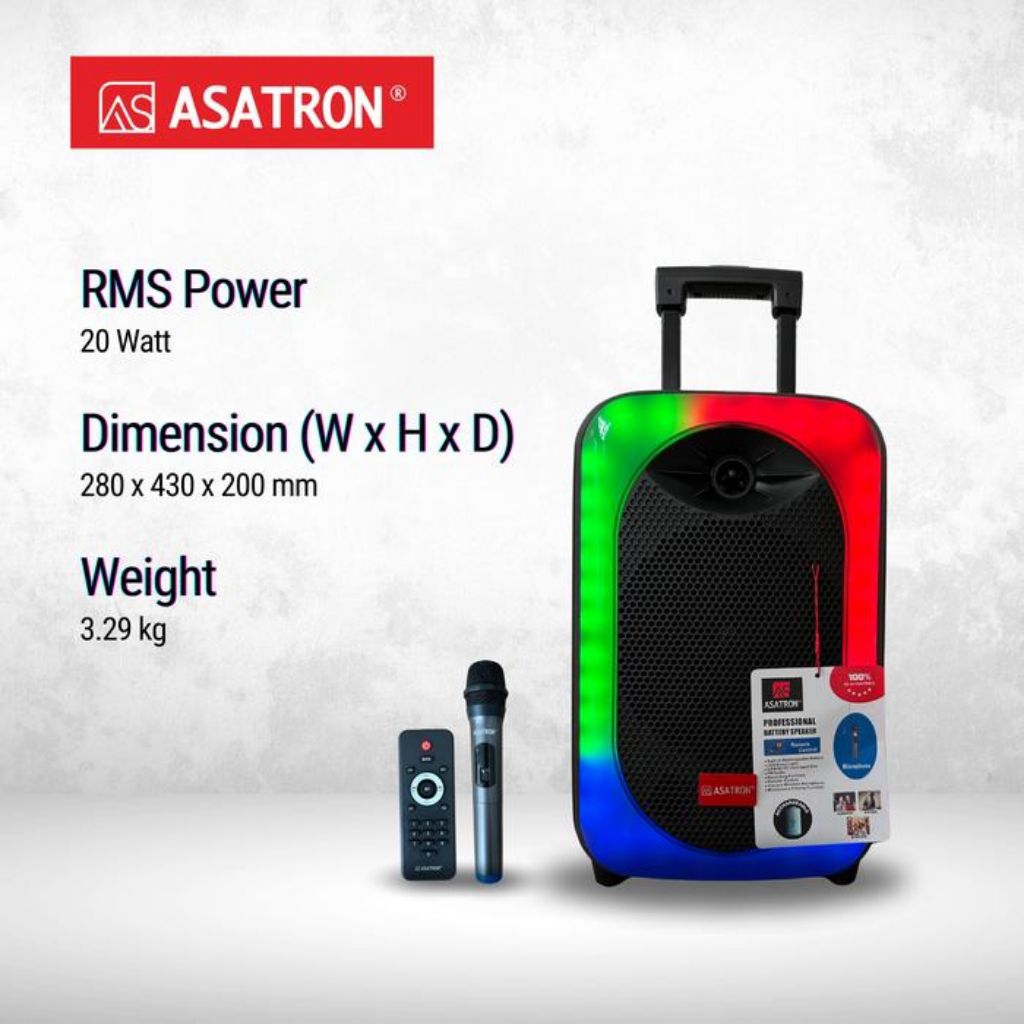 Asatron Hermes 8 Inch Bluetooth Party Speaker