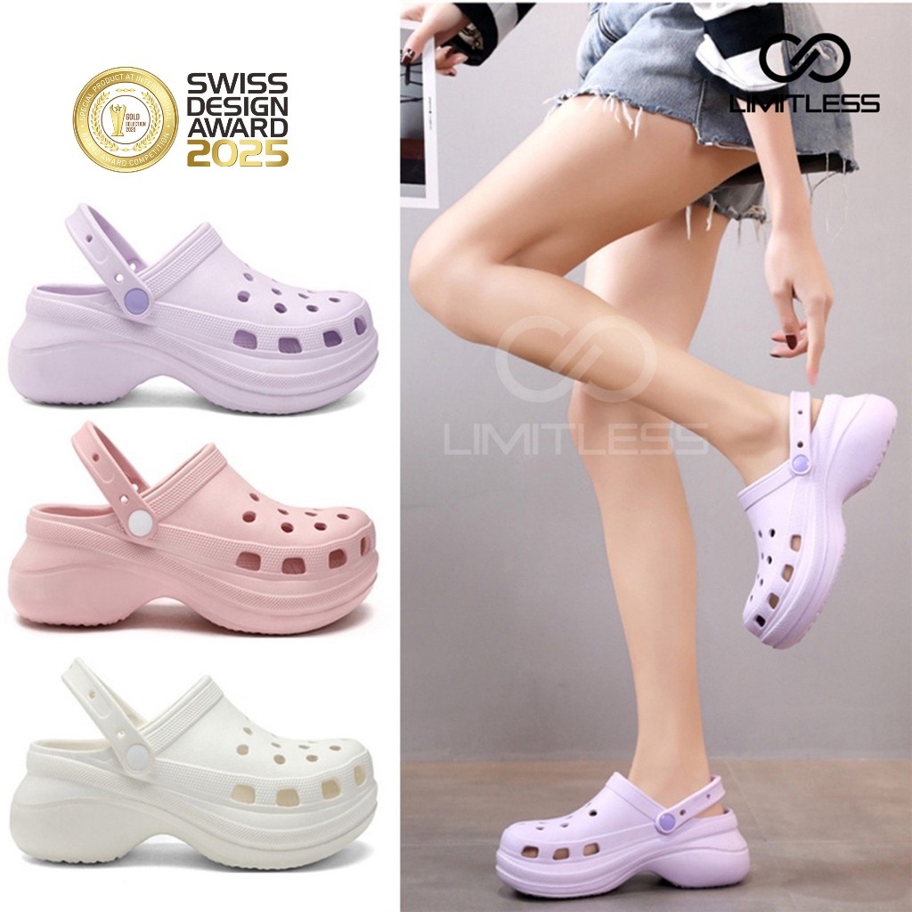 Limitless - Fuji Sandal Wanita Selop Sendal Perempuan Baim Wedges Platform - Size 36 - 40