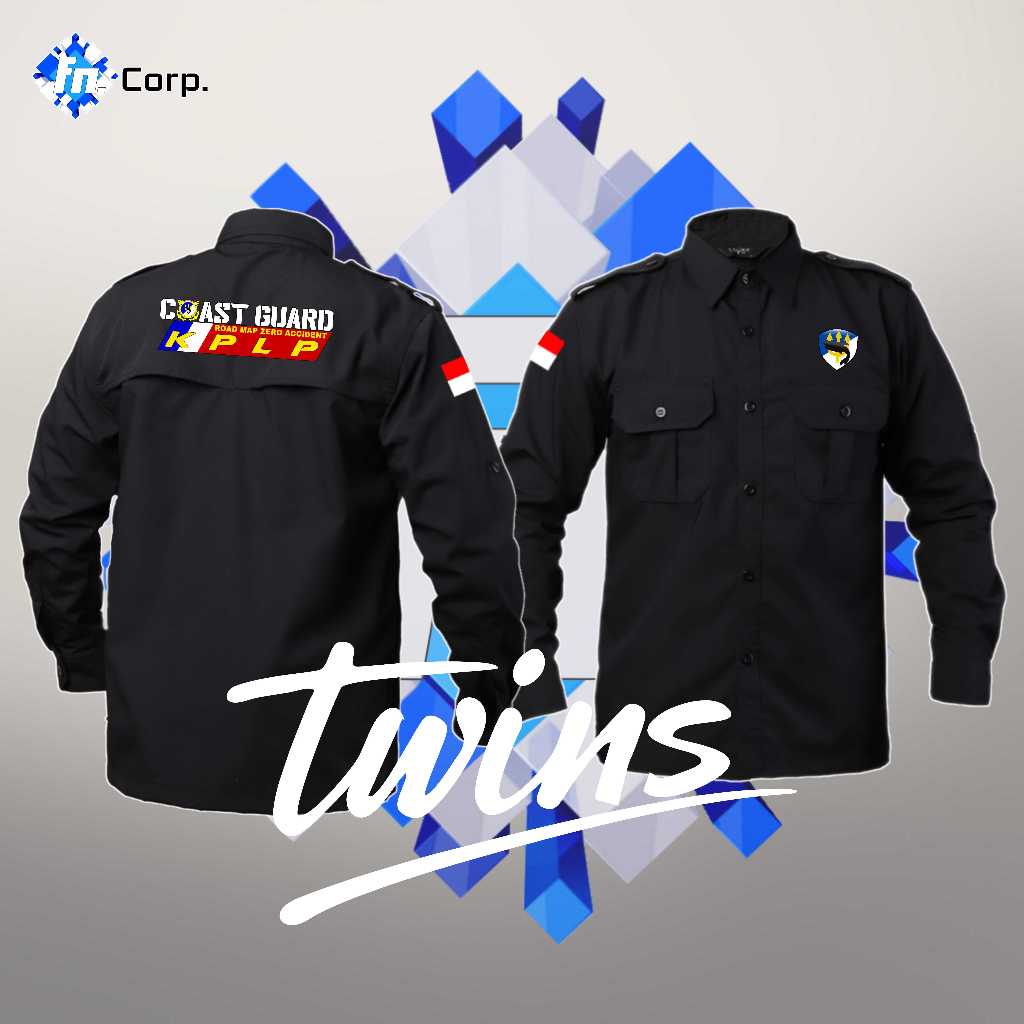 KEMEJA PDH PDL LENGAN PANJANG UNISEX COAST GUARD KPLP DJPL HUBLA PRIA WANITA ADEM LEMBUT
