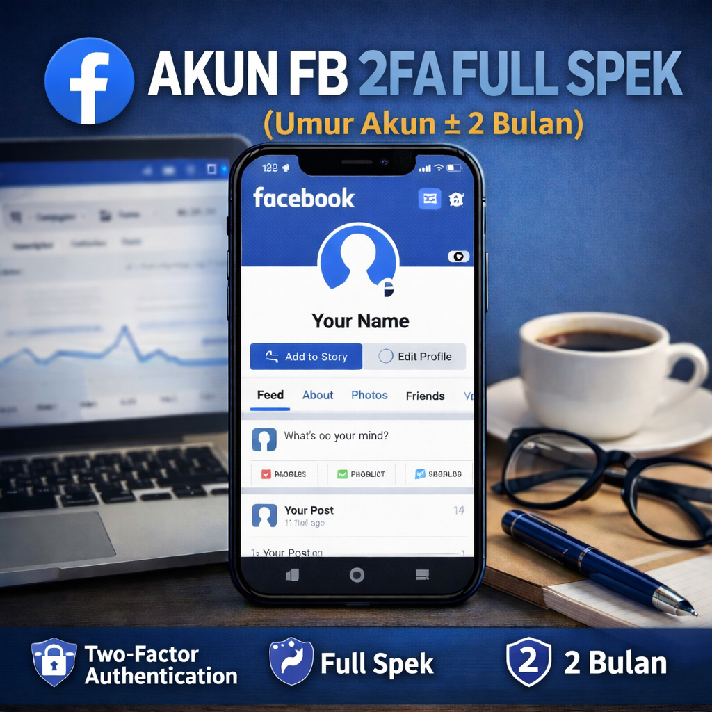 AKUN FB 2FA FULL SPEK SIAP DIGUNAKAN (UMUR AKUN ± 2 BULAN)