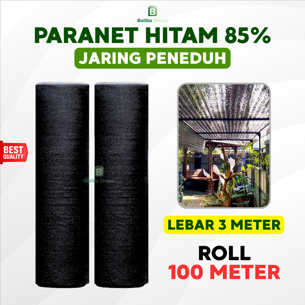 Jaring Paranet 1 Roll 100 Meter 85% Hitam