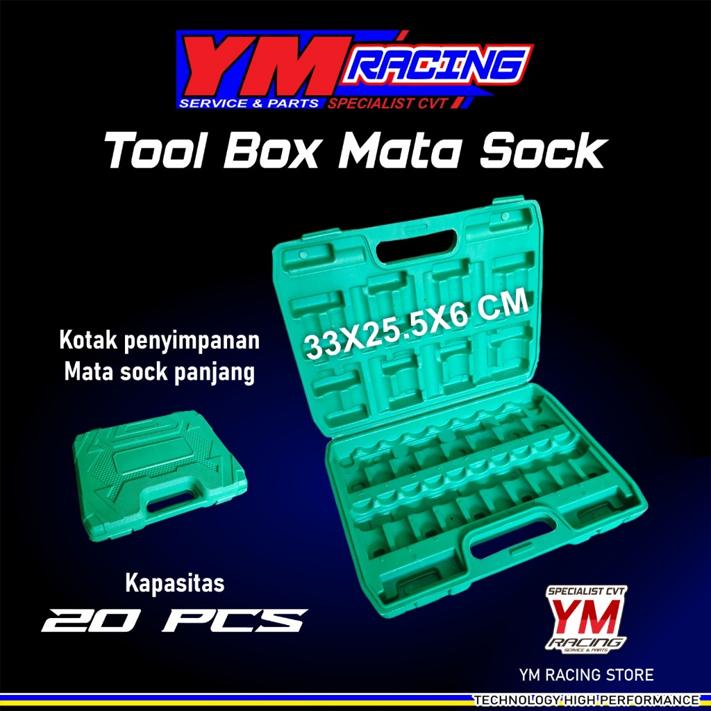 TOOL BOX MATA SHOCK PANJANG ISI 20 PCS // WADAH KUNCI SHOCK PANJANG ISI 20 PCS // TEMPAT KUNCI SHOCK