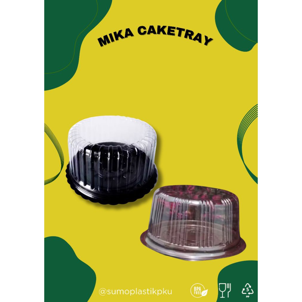 Mika Tumpeng CT/Mika Kue Bolu Bulat/Tray Cake Tart (ALAS+TUTUP)