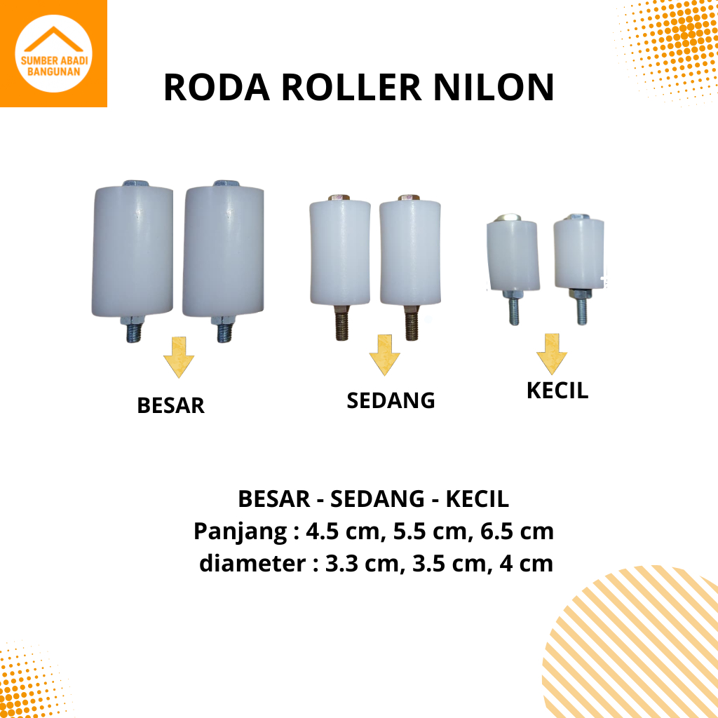 TERLARIS RODA ROLLER NILON/ RODA PAGAR NILON