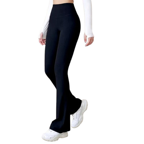 F&H Celana Flare Pants Cutbray Wanita Scuba Premium(Hitam)