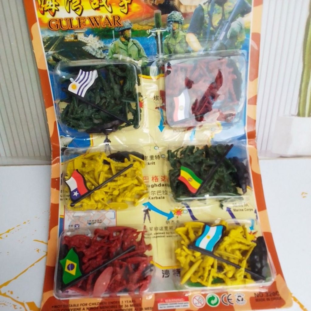 1 Lembar Mainan Figure Tentara 6 Negara