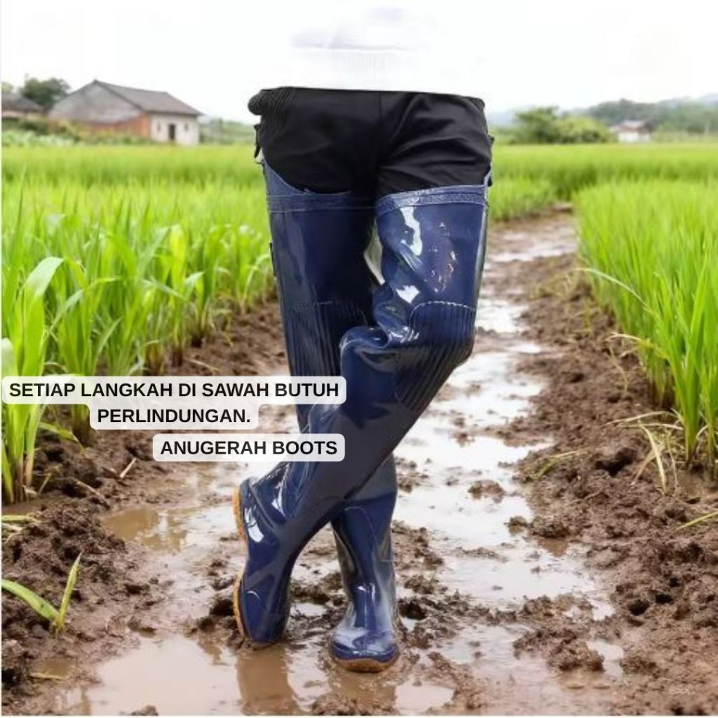 Sepatu Boots Pria | Sepatu Boot | Sepatu Keong Sawah Petani - Sepatu Sawah