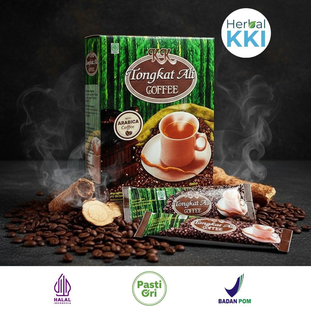 KOPI TONGKAT ALI KK - KOPI HERBAL  - EKSTRAK TONGKAT ALI - ORIGINAL 100% BPOM DAN HALAL