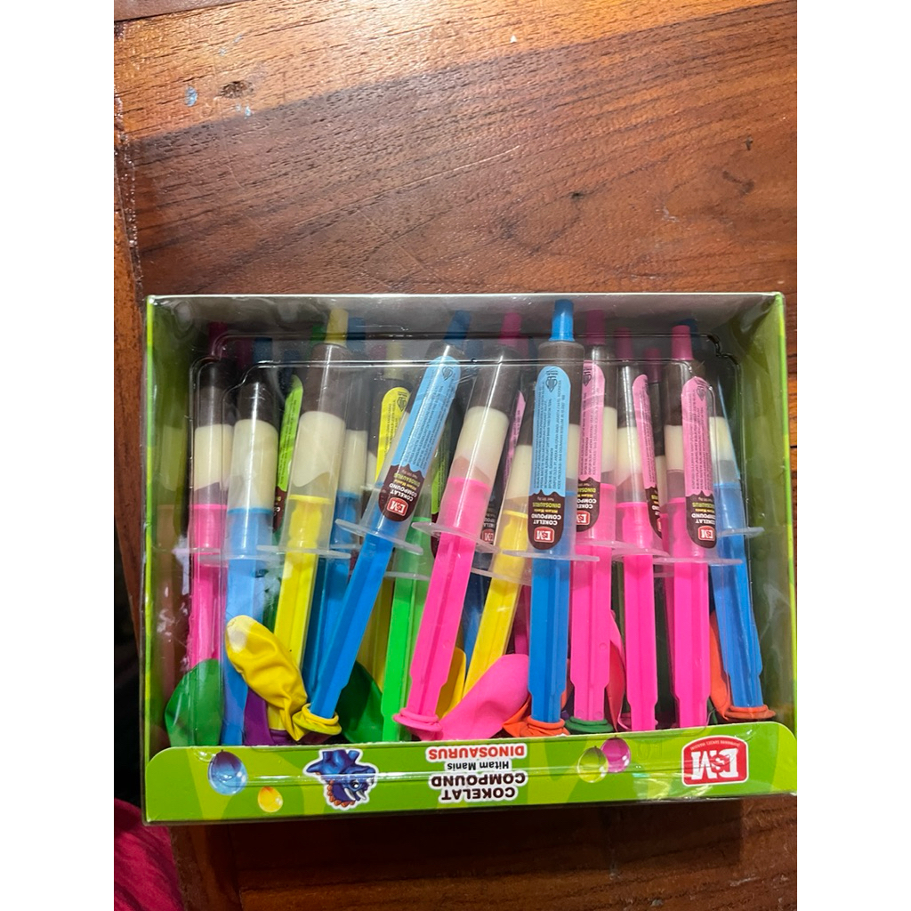 Permen coklat pasta suntikan balon coklat dsm 1 pack isi 30 pcs