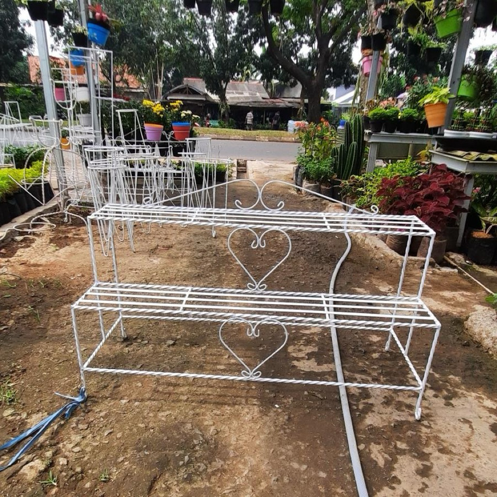 AL - Rak pot 2 susun Panjang 1 meter // rak serbaguna