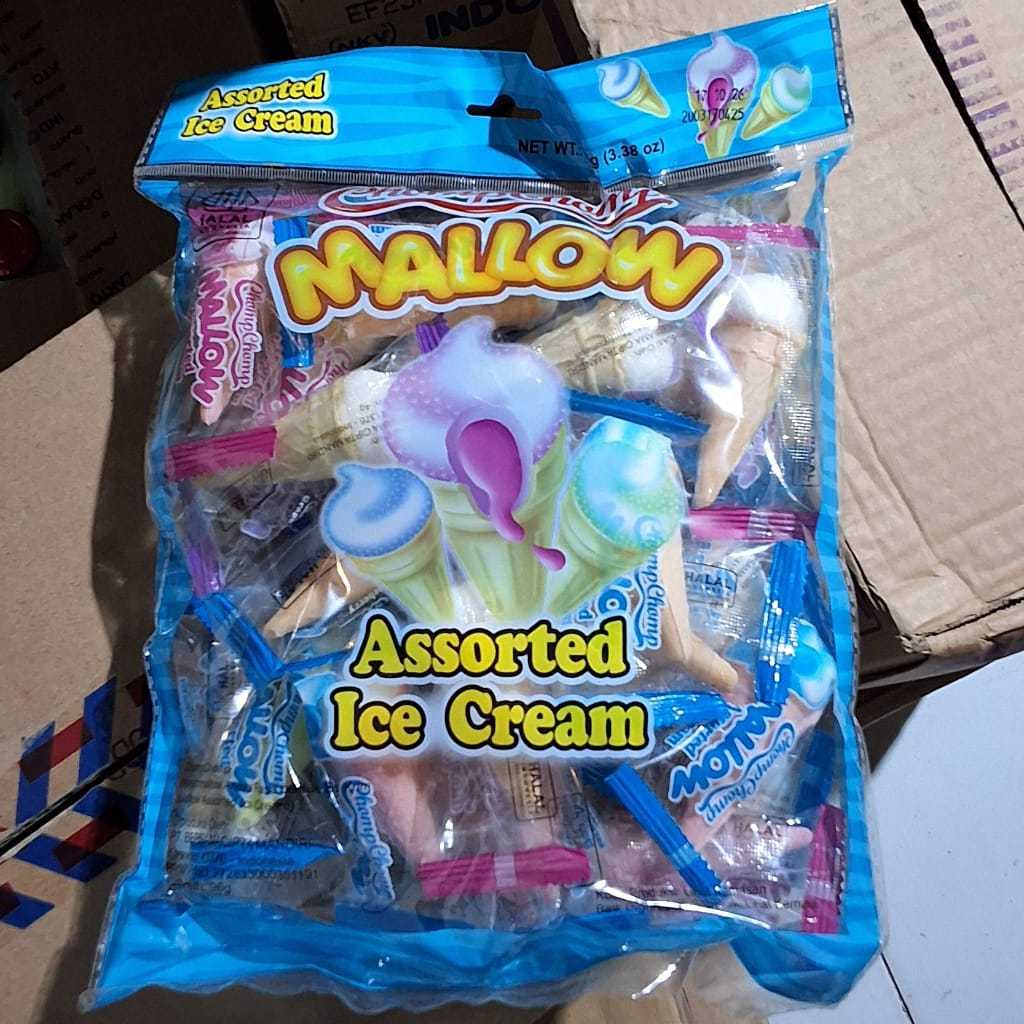 Mallow Assorted Ice Cream 120 Gram 20 Pcs Rasa Aneka Buah