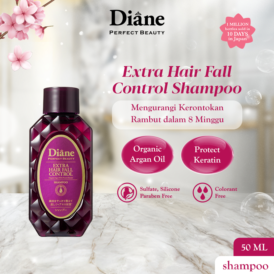 Diane Extra Hair Fall Control Shampoo 50ml (Travel Size) - Made In Japan