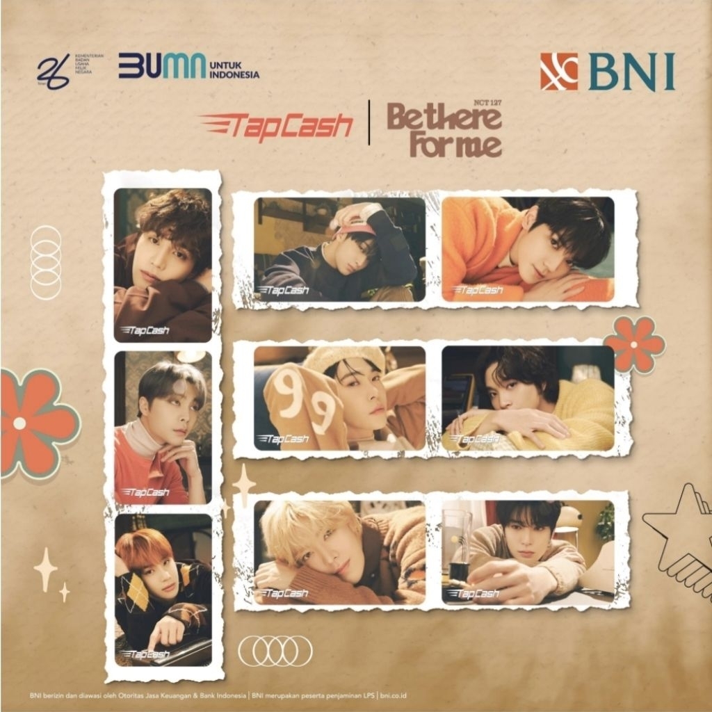 Tapcash BNI NCT 127 Be There For Me Official Johnny Jaehyun Doyoung Yuta Jungwoo (READY STOCK TAP CA