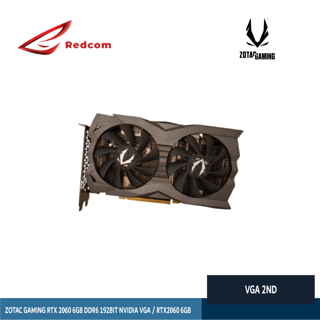 VGA NVIDIA ZOTAC GAMING RTX 2060 6GB DDR6 192BIT NVIDIA VGA / RTX2060 6GB | VGA Second 2nd Unit Only